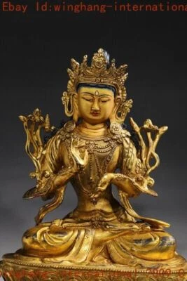 10,4 «Тибет буддизм храм бронза позолота Тара Гуань-Инь GuanYin Будда статуя - Изображение 1 из 4