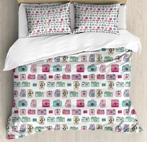 Camera Duvet Cover Set Twin Queen King Sizes with Pillow Shams - Picture 1 of 66