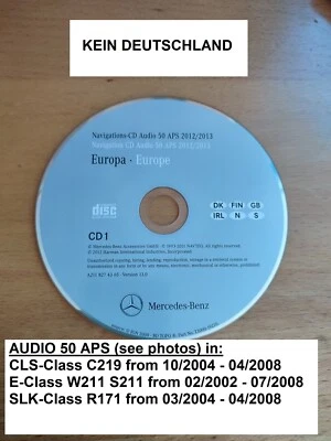 NAVIGATION CD MERCEDES AUDIO 50 APS NTG1 SCANDINAVIA GB IRL 2012/2013 SLK CLS E - Bild 1 von 2