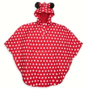 Disney Parks Minnie Mouse Adult Polkadot Rain Poncho Pullover Jacket - Picture 1 of 2