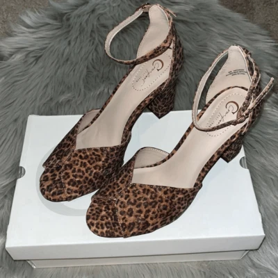 Tacones abiertos con estampado de leopardo Cato Comfort Foto 1 de 4