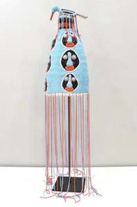 African Yoruba Beaded Multi Colored Bird Crown - Picture 1 of 4