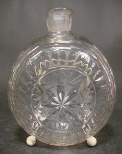 Schnapsflasche, deutsch 19.Jh. Kugelig, beidseitig leicht abgeflacht. - Picture 1 of 1