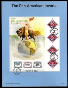 SP#56 Pan Am Inverts S.C.#3505, Hawaii Missionary #3694  (2) Souvenir Pages - Picture 1 of 3