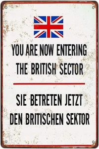 Metal sign - Sie betreten jetzt den britischen sektor - Bild 1 von 11