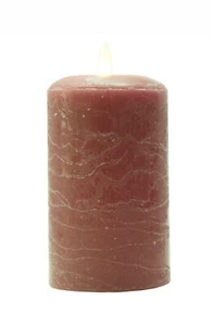 LED Deko Kerze Batterie Timerfunktion Wachskerze flackert Stumpenkerze altrosa - Bild 1 von 1
