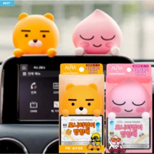 KAKAO FRIENDS - AURA Figure Monitor Hanger Air Freshener(Ryan+Apeach)/Korea - Picture 1 of 11