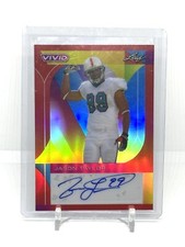 2023 Leaf Vivid Football Jason Taylor Red Auto /8 Dolphins HOF