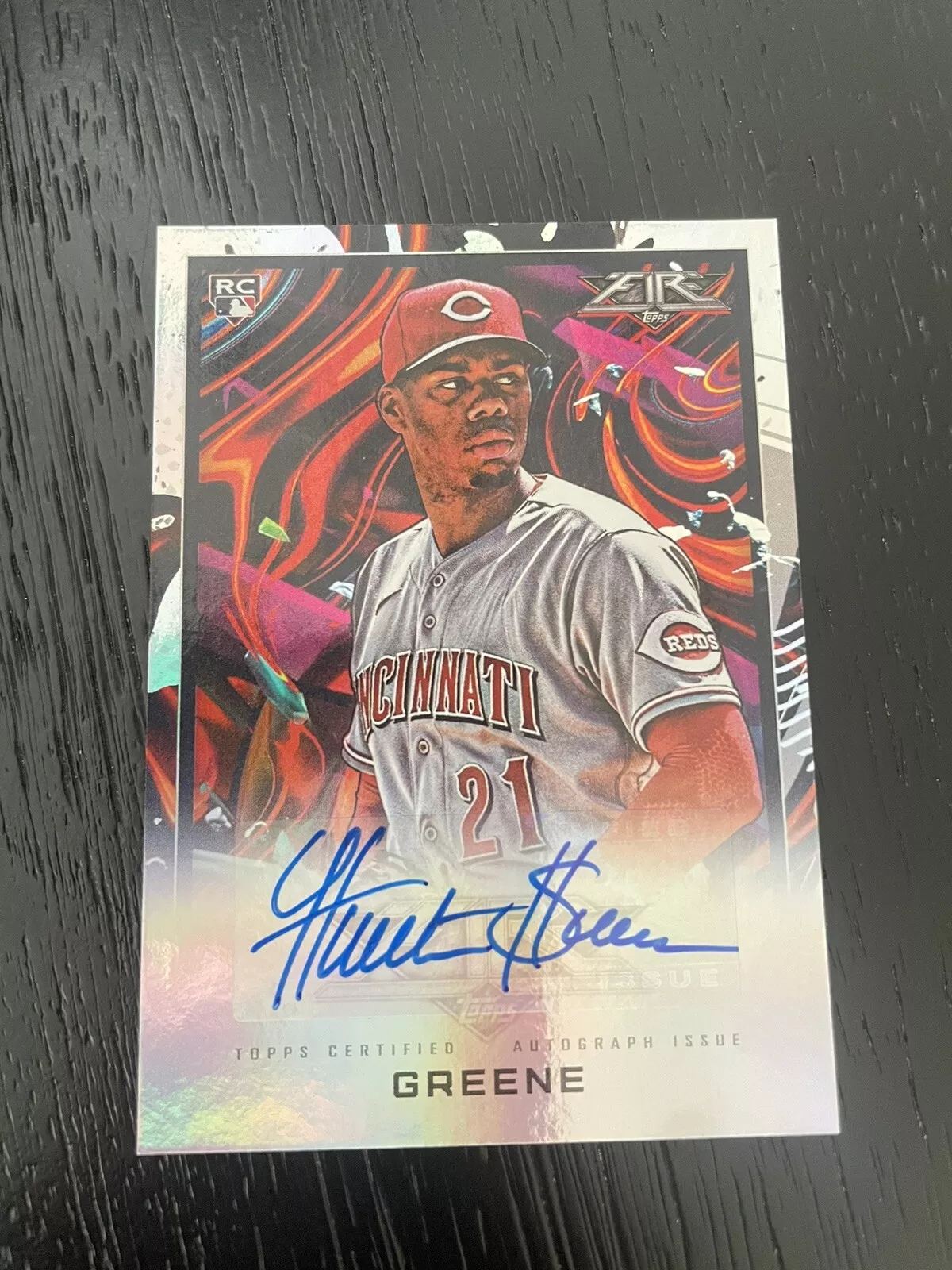 Hunter Greene 2022 Topps Fire RC Autograph Auto SP Card Cincinnati Reds MLB 🔥