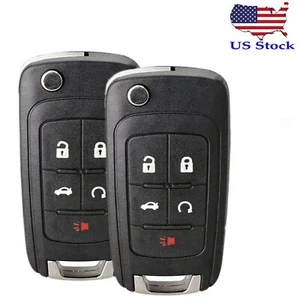 5-Button Chevrolet Remote Flip-Out Key Fob With Remote start Cruze Camaro Malibu - Foto 1 di 16