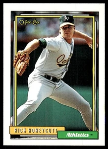 1992 O-Pee-Chee Rick Honeycutt Oakland Athletics #202 - Picture 1 of 2