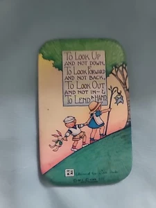 Selten Vintage Mary Engelbreit Look Up Not Down Look Forward Küchenmagnet  - Bild 1 von 3