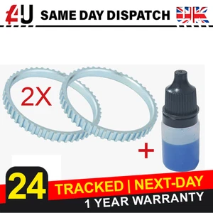 2X ABS Reluctor Ring for Volvo C30 C70 Front Left or Right + Retainer - Picture 1 of 4