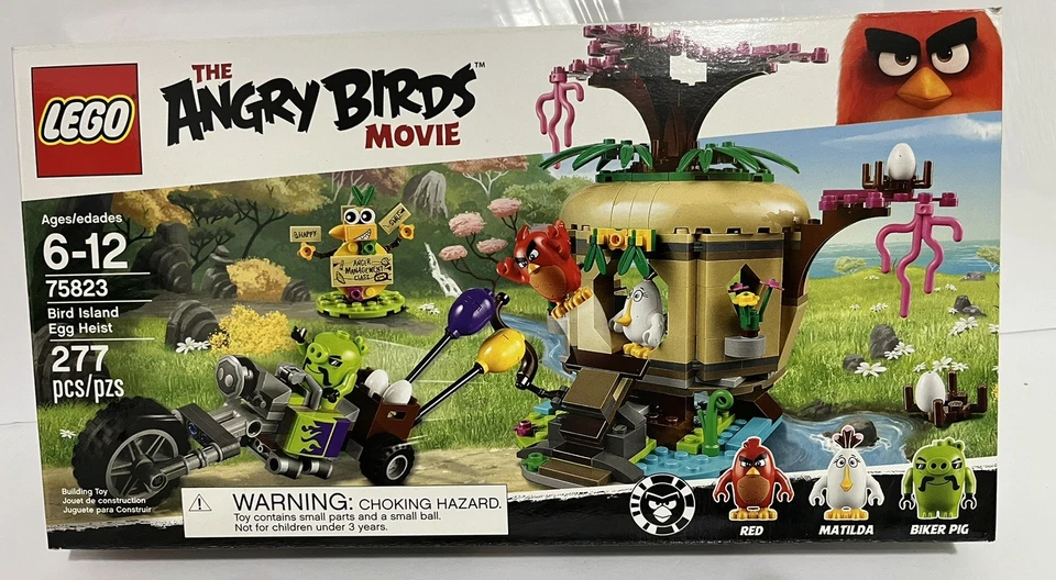 Lego Angry Birds 75823 Bird Island roubo de ovos NOVO EM FOLHA 277 peças kit de construção - Imagem 1 de 4