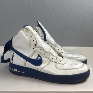 Zapatos Nike Air Force 1 Sheed 2005 charol para hombre 11,5 blanco/azul 307722 - Imagen 1 de 13