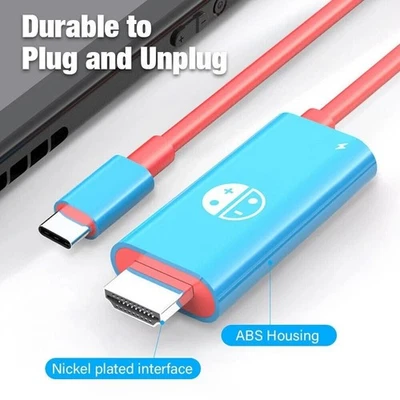 4K USB-C to HDMI Cable + 100W PD Charging Port for Nintendo Switch - Image 1 of 4