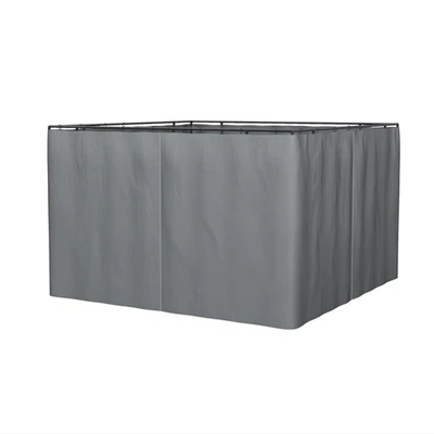 10' x 12' Gazebo Sidewall Set with Hooks & C-Rings, Gray - Image 1 of 4