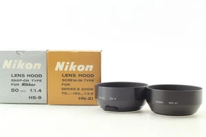 [Casi COMO NUEVO] Lente metálica Nikon HS-9 HN-21 2 parasol para 50 mm f1,4 75-150 mm de JAPÓN - Imagen 1 de 8