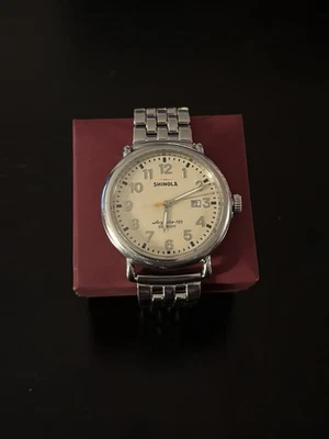 Correa pulsera Shinola Runwell 41 mm acero inoxidable esfera perla Foto 1 de 4