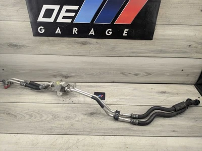 OEM BMW F80 F82 F83 F87 M3 M4 Transmission Oil Cooler Inlet Outlet Hose Line S55 - Image 1 of 4