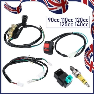 CDI Wire Harness Wiring Loom Coil Kit For 110cc 125cc 140cc ATV Quad Pit Bike UK - Picture 1 of 12