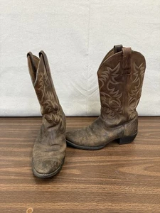Ariat Heritage Western R-Toe Boots Cowboy Work Brown Leather 10002204 Mens 9.5D - Picture 1 of 15