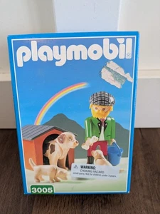 Playmobil Bauernhof & Country 3005 Mann Hundehütte Welpen 1998 Neu in OVP - Bild 1 von 2