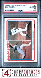 1989 FLEER WORLD SERIES #5 KIRK GIBSON PSA 10 - Picture 1 of 3
