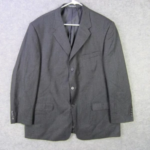 Perry Ellis Portfolio Blazer Mens 46R Charcoal Wool Two Button Sport Coat Notch - Picture 1 of 10