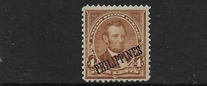 Philippinen Scott 220, 1901 4 Cent Lincoln, MOG, NH, sehr schön - Bild 1 von 1