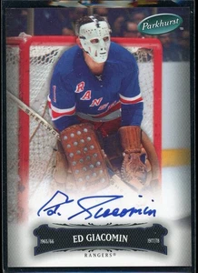 2006-07 Upper Deck Parkhurst Auto Ed Giacomin #8 Auto HOF New York Rangers - Picture 1 of 2