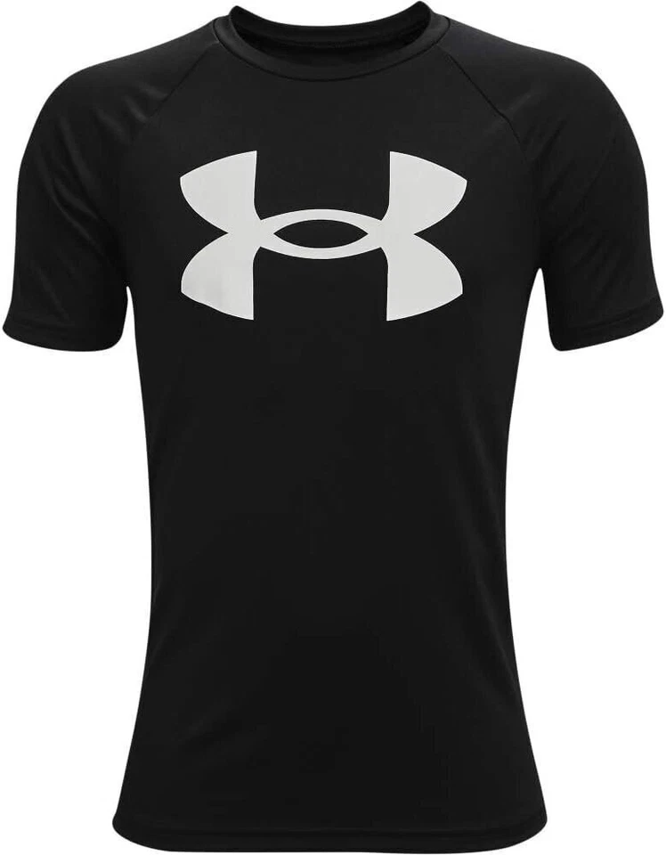 Under Armour UA Tech Boy's T-Shirt - Black/White, XS