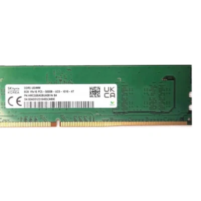 New Hynix 8GB DDR5 5600MHz PC5-44800 288-Pins UDIMM Memory Ram HMCG66AGBUA081N - Image 1 of 4