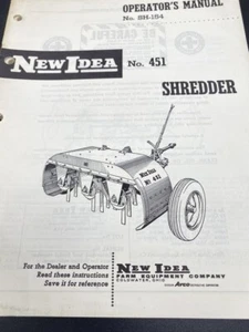 NEW IDEA 451 Aktenvernichter Betriebsanleitung Reparatur Teile Handbuch Farm Implement - Bild 1 von 5