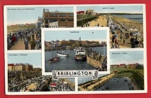 YORKSHIRE. BRIDLINGTON NOVELTY PULL OUT VIEWS pu 1955 - Picture 1 of 1