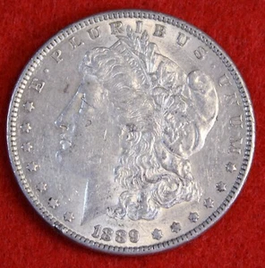 1889-P Morgan Liberty Dollar 90% Silver Circulated High Grade Coin MG548 - Picture 1 of 2