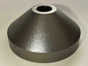 Single Puck / Platin Silber / Konisch / 7" Vinyl / Metall Mittelstück Adapter - Picture 1 of 1
