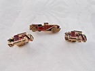 ANSON VINTAGE CUFFLINKS RED ENAMELED CONVERTIBLE SPORTS CAR