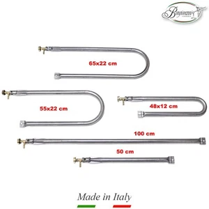 Bruciatore a gas Gpl Metano cm 48-55-65 per barbecue pietra ollare piastra ghisa - Imagen 1 de 13
