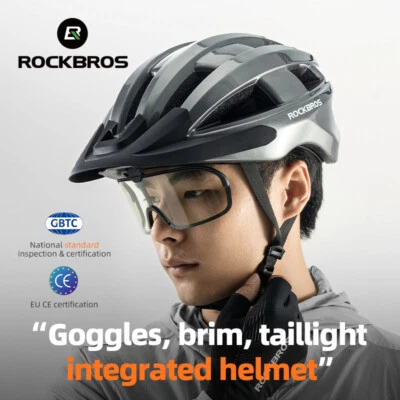 ROCKBROS MTB Road Bicycle Helmet 55-61cm Cycling Helmet Ultralight Detachable - Image 1 of 4