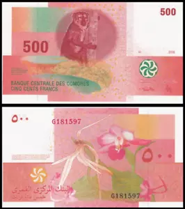 2006 Comoros 500 Francs BANKNOTE CURRENCY UNC - Picture 1 of 1