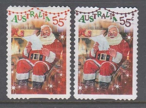 Australia 2010 Christmas - Father Christmas Embellished + ordinary stamp Used - Picture 1 of 1