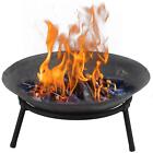  Large Fire Pit BBQ Bowl Cast Iron Garden Charcoal Log Burner Brazier Basket
