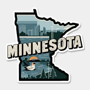 Minnesota State gedruckter Aufkleber Vinyl Decal USA MN USA Auto Fenster - Bild 1 von 1