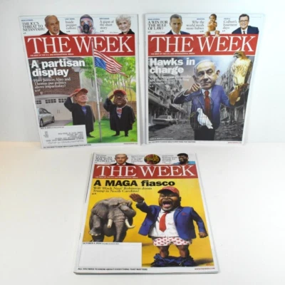 The Week Magazine Lot of 3 - May 31, June 21, Oct 4, 2024 - Netanyahu, Justice - Image 1 of 4
