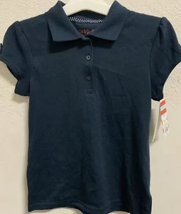 ⚡️Cat & Jack Girls' Short Sleeve Interlock Uniform Polo Shirt (Medium 7-8) - Picture 1 of 2
