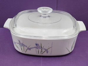 Corning Ware Shadow Iris A-2-B 2Lt Casserole w/Pyrex A9C Lid - Picture 1 of 11