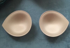 Bra Cups,Size C,Beige,New,Sew in any bra or Dress,Teardrop, Princess Veils - Picture 1 of 6