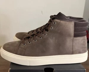 UGG BAYSIDER HIGH WEATHER SIZE 8.5 WATERPROOF GRIZZLY LEATHER 1117479 SHOES NEW - Picture 1 of 13
