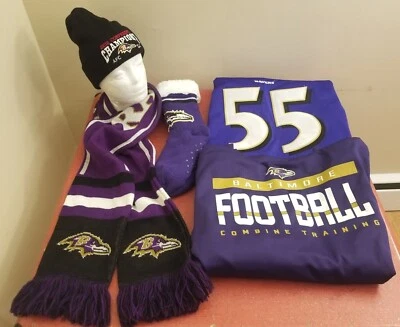 Paquete de camiseta Baltimore Ravens NFL Rebook púrpura Terrell Suggs #55 talla 50  Foto 1 de 4